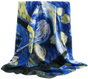 100% Mulberry Silk Scarf-Printed or Solid Color 35 Square Large Silk Hair Head Wrap Scarf With Gift Box Package