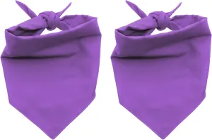 2 Pack Purple Dog Bandanas for Medium Large Dogs