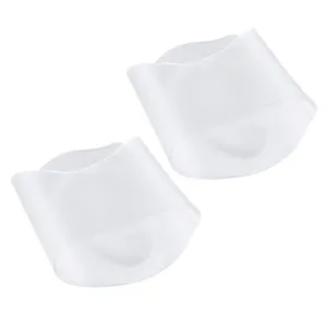 2 Pairs Soft Silicone Clear Reusable Arch Sleeves Unisex Arch Support Sleeve Compression Foot Arch Supports & Foot Sleeve Gel Arch Support Set
