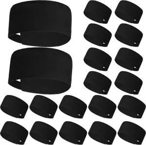 20 Pcs Unisex Chef Hat Adjustable Kitchen Cooking Caps Sushi Beanie Breathable Mesh Top Skull Cap Chef Hat for Men Women Adult, Black