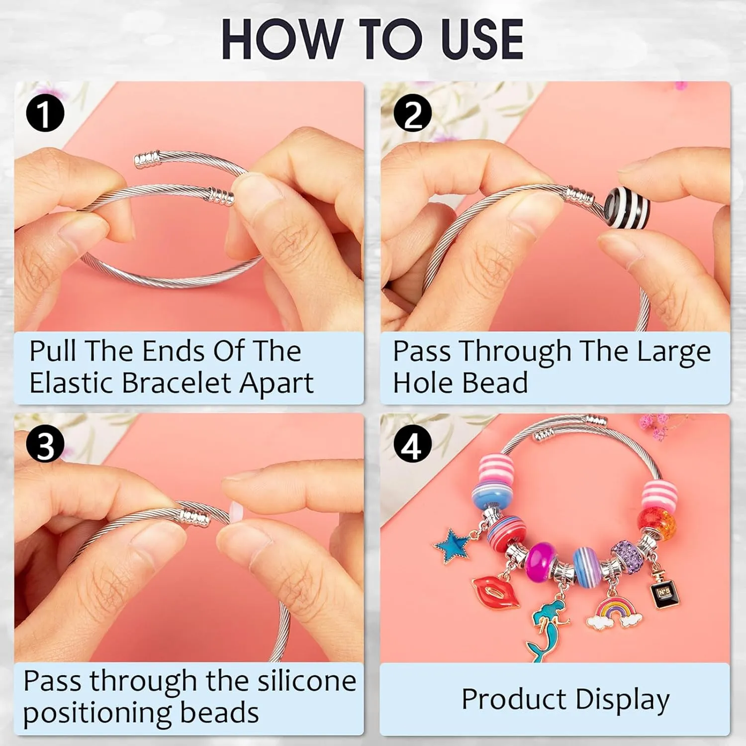 20 Pieces Twisted Cable Wire Bracelet Stylish Fine Stainless Steel Open Cuff Bracelets Mixed 3mm Thin Adjustable Expandable Elastic Bangle Bracelets For Women Diy Jewelry Making Christmas Day Gift