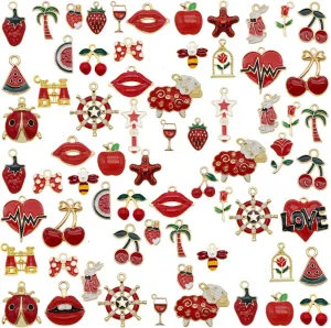 30pcs Mixed Enamel Charms Pendants for Jewelry Making Bulk lot Necklace Earrings Bracelet Craft Findings