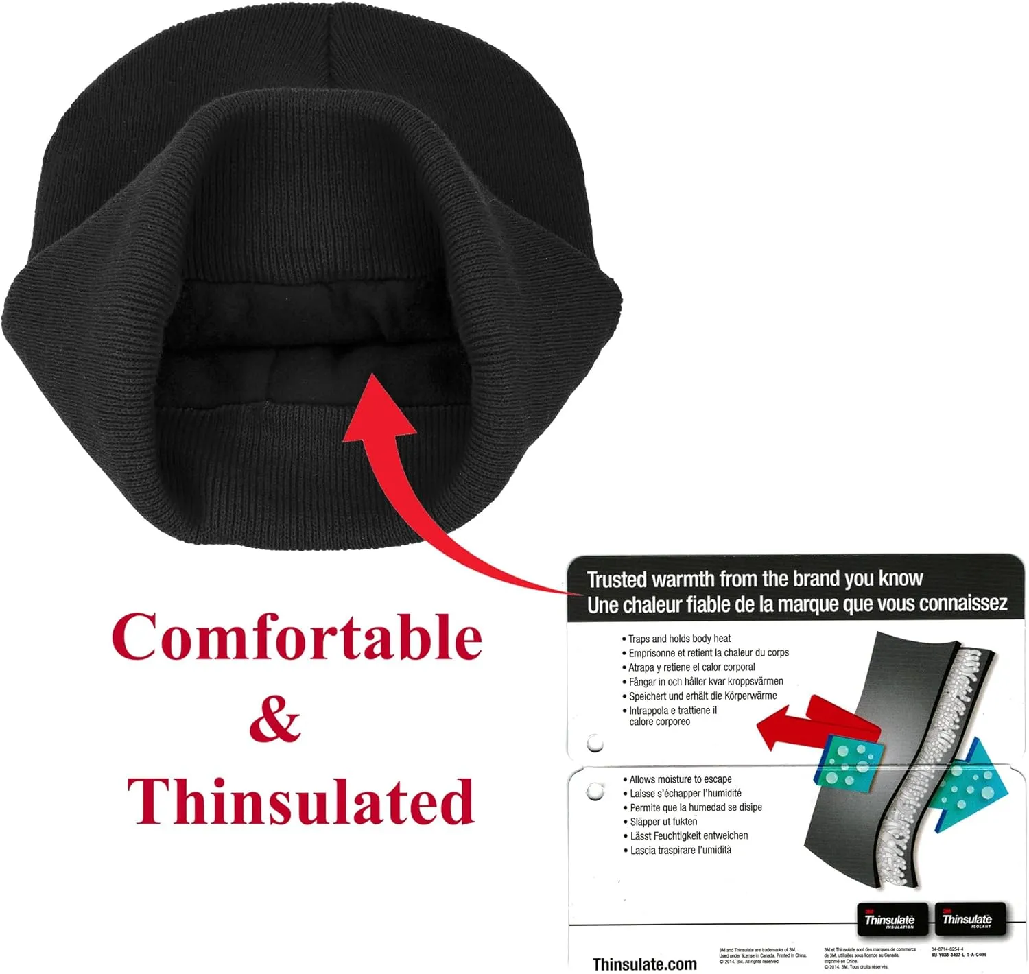 3M Thinsulate Women Men Unisex Knitted Thermal Winter Cap Casual Beanies