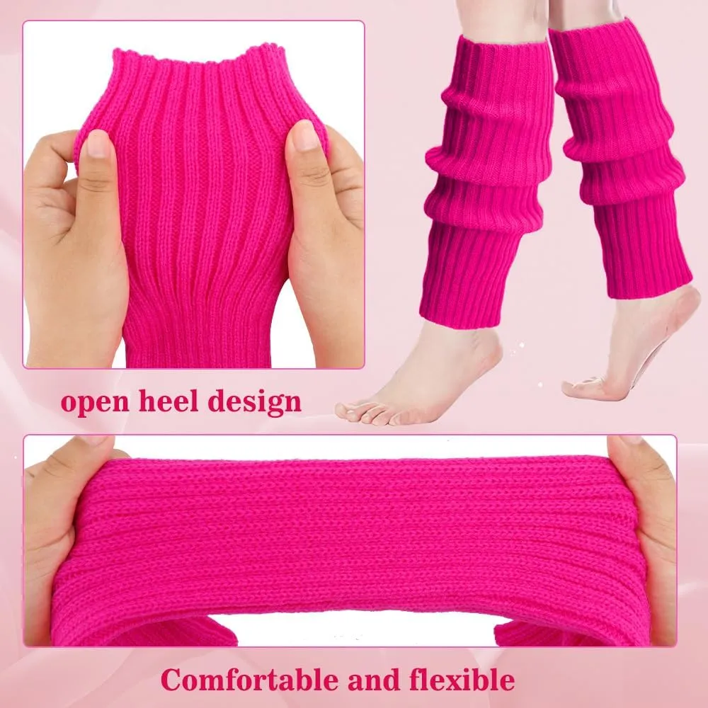 80s White Leg Warmers for Women - Winter Long Leg Warmers, 80s Outfit