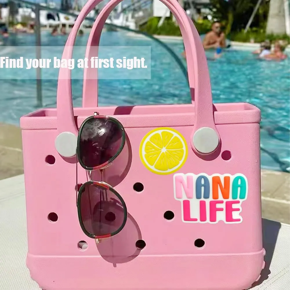 A&H Zier Bogg Bag Accessory Silicone Charms Fade-Resistant 0.5cm Thick Compatible With Most Bogg Bag