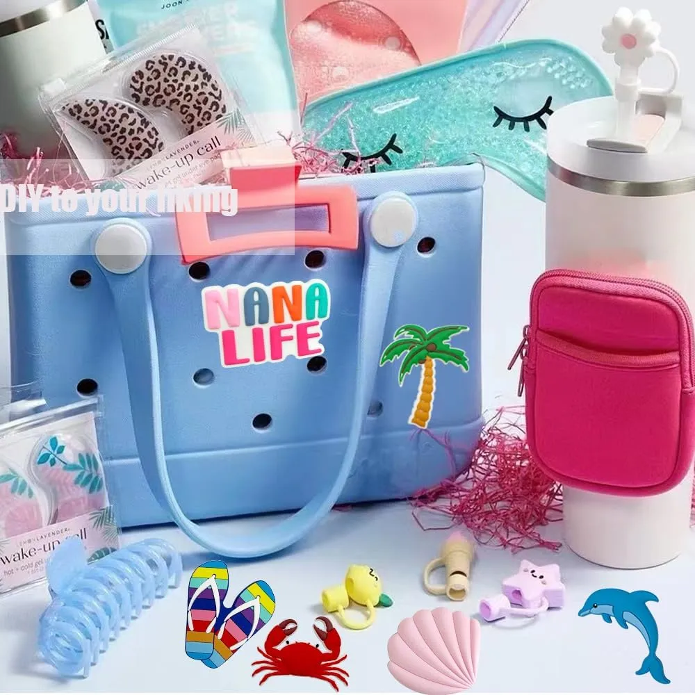 A&H Zier Bogg Bag Accessory Silicone Charms Fade-Resistant 0.5cm Thick Compatible With Most Bogg Bag