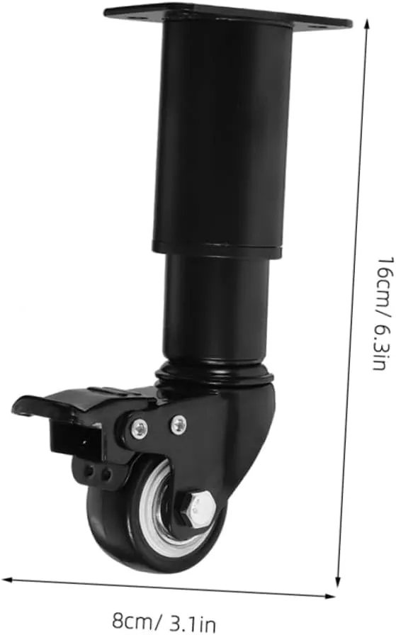 Adjustable Table Legs 4pcs Metal Furniture Legs Casters for Cabinets Beds