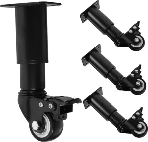 Adjustable Table Legs 4pcs Metal Furniture Legs Casters for Cabinets Beds