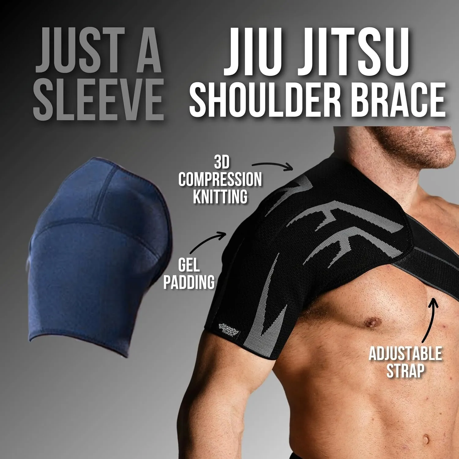 Anaconda Fightwear Shoulder Brace (X-Large) -Rotator Cuff Compression Support with Gel Pad for Shock Absorption & Joint Health-Adjustable Fit for Left/Right Shoulder -Ideal for Athletes, Men and Women