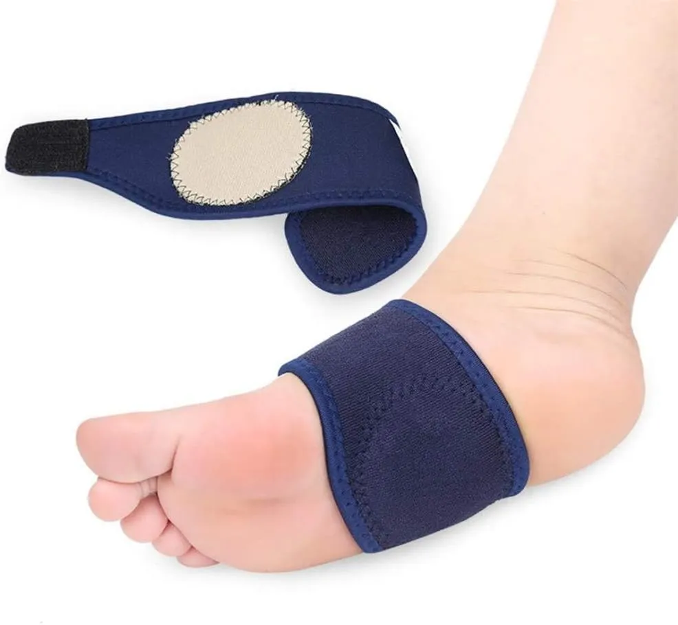 Arch Support Elastic Bandage, 2pcs Orthotic Insole Sleeves Metatarsal Pad Compression Brace Wraps, Plantar Fasciitis Flatfoot Heel Spurs Arch Pain Relief No-Slip Foot Pad
