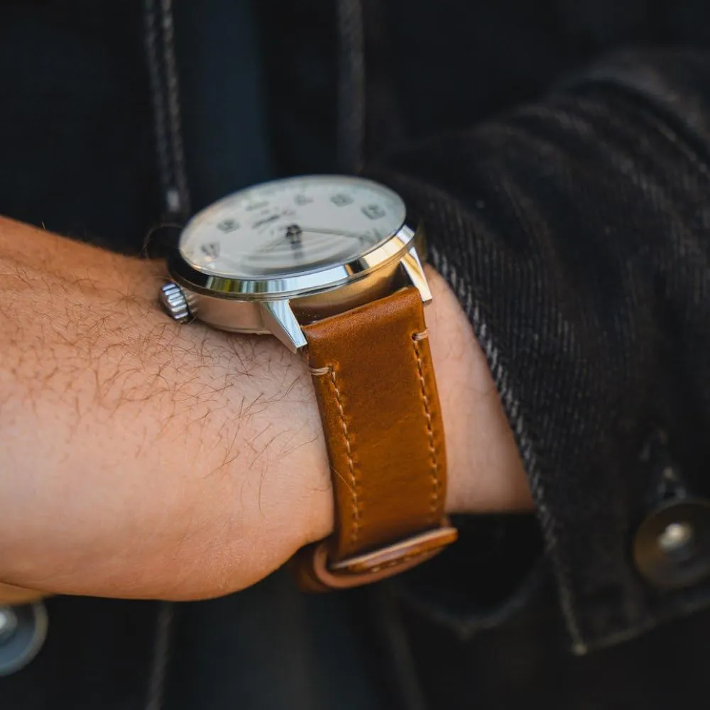 Barton Quick Release - Top Grain Leather Watch Band Strap - Choice of Width - 16mm, 18mm, 19mm, 20mm, 21mm 22mm, 23mm or 24mm