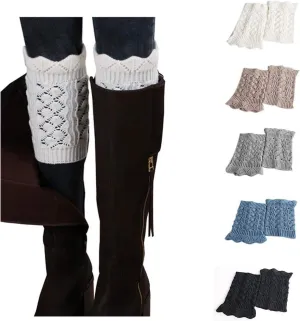 Bestjybt Womens Short Boots Socks Crochet Knitted Boot Cuffs Leg Warmers Socks