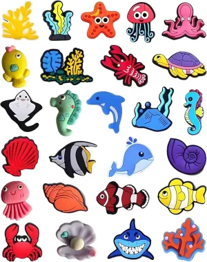 Bowndy Animals Shoe Charms for Clog Shoes - Pin Charms, Bulk Cute Girly Decoration, Random