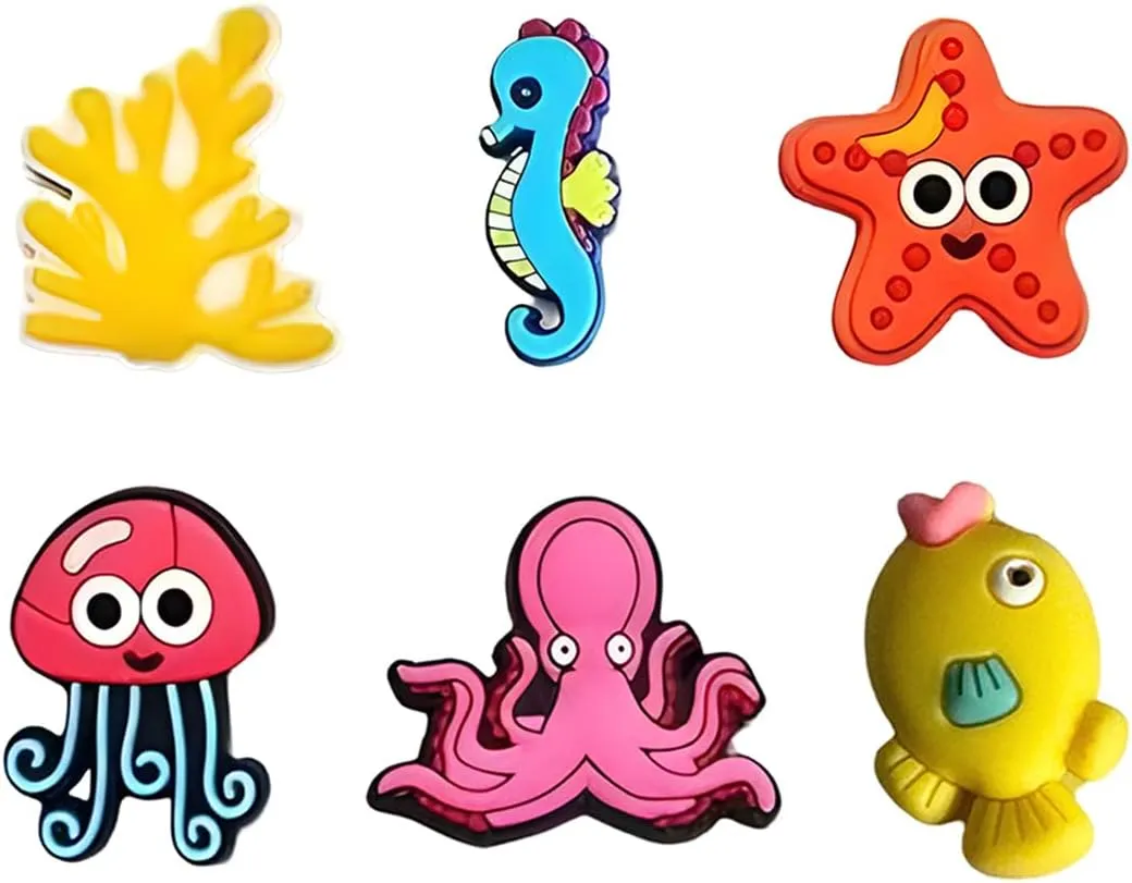 Bowndy Animals Shoe Charms for Clog Shoes - Pin Charms, Bulk Cute Girly Decoration, Random