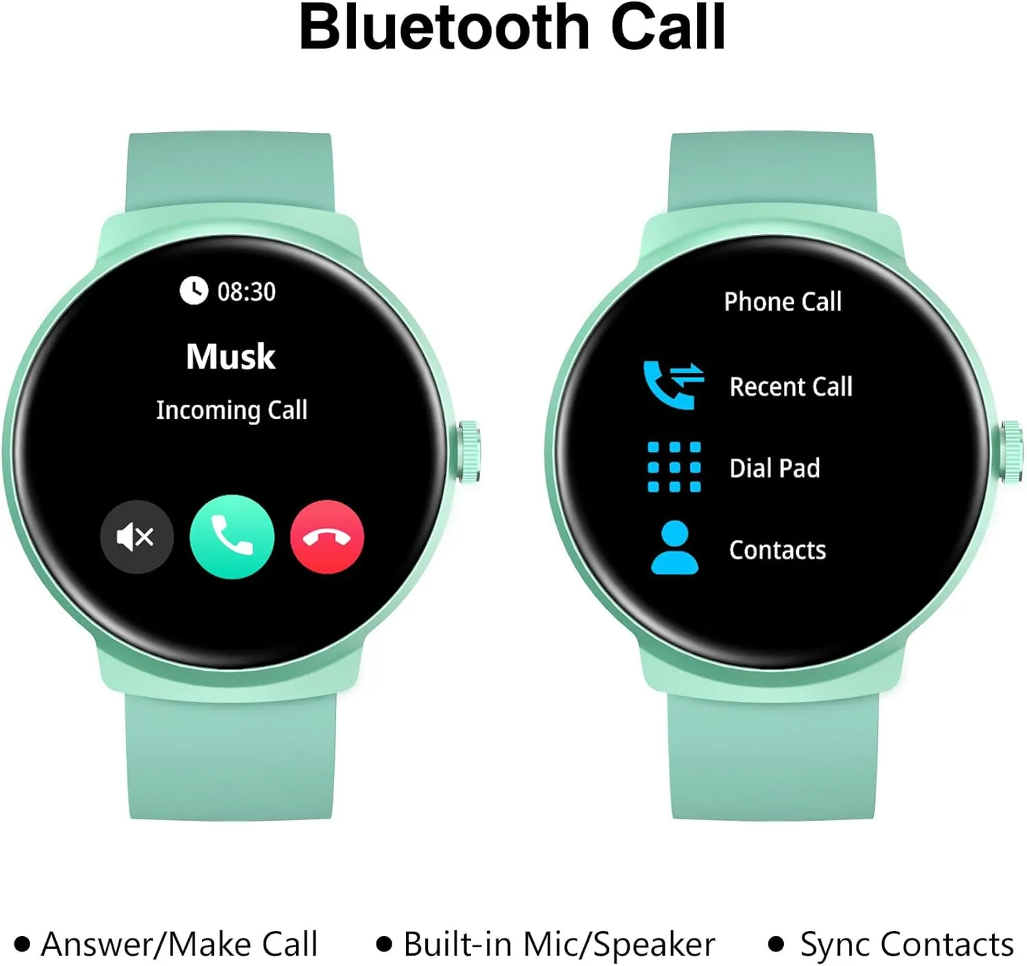 BRIBEJAT Smart Watches for Women Men Answer/Make Call,1.39" HD Smartwatch, Waterproof 100  Sports Modes Activity Tracker, Pedometer SpO2/Heart Rate/Sleep Monitor, Compatible with iPhone Android