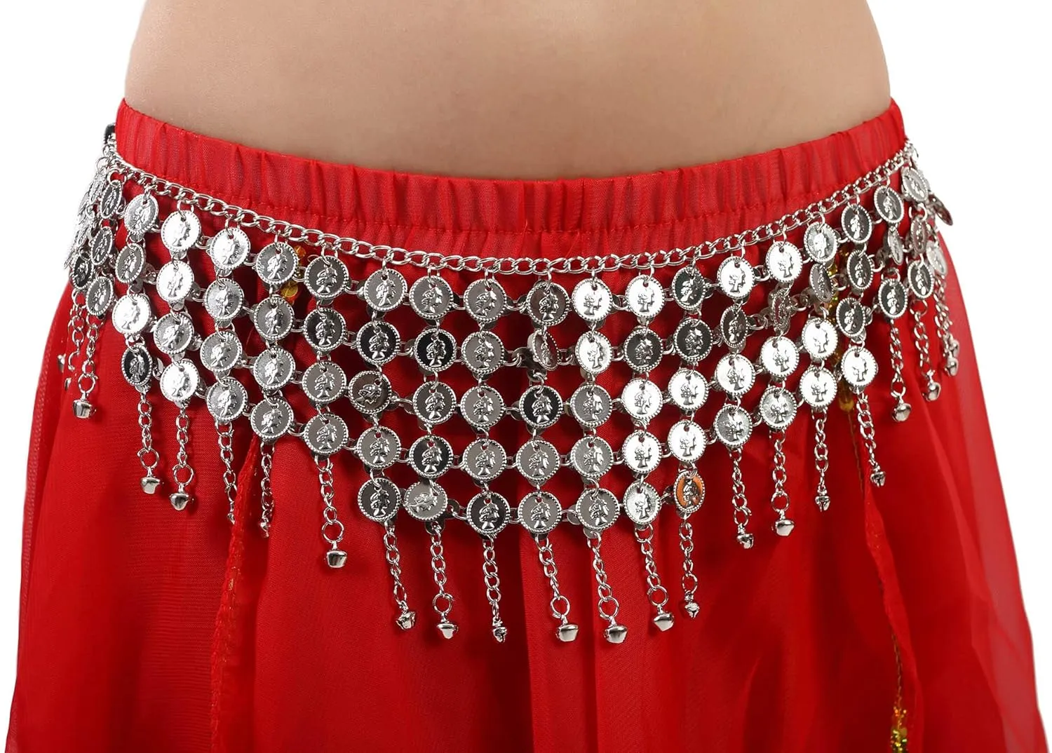 Coins Belly Dance Hip Scarf Belt Halloween Costume Accessory
