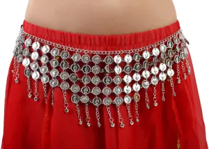 Coins Belly Dance Hip Scarf Belt Halloween Costume Accessory