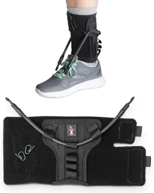 Core Products FootFlexor Foot Drop Brace for Walking, Soft Ankle Foot Orthosis for Men and Women - Medium/Large