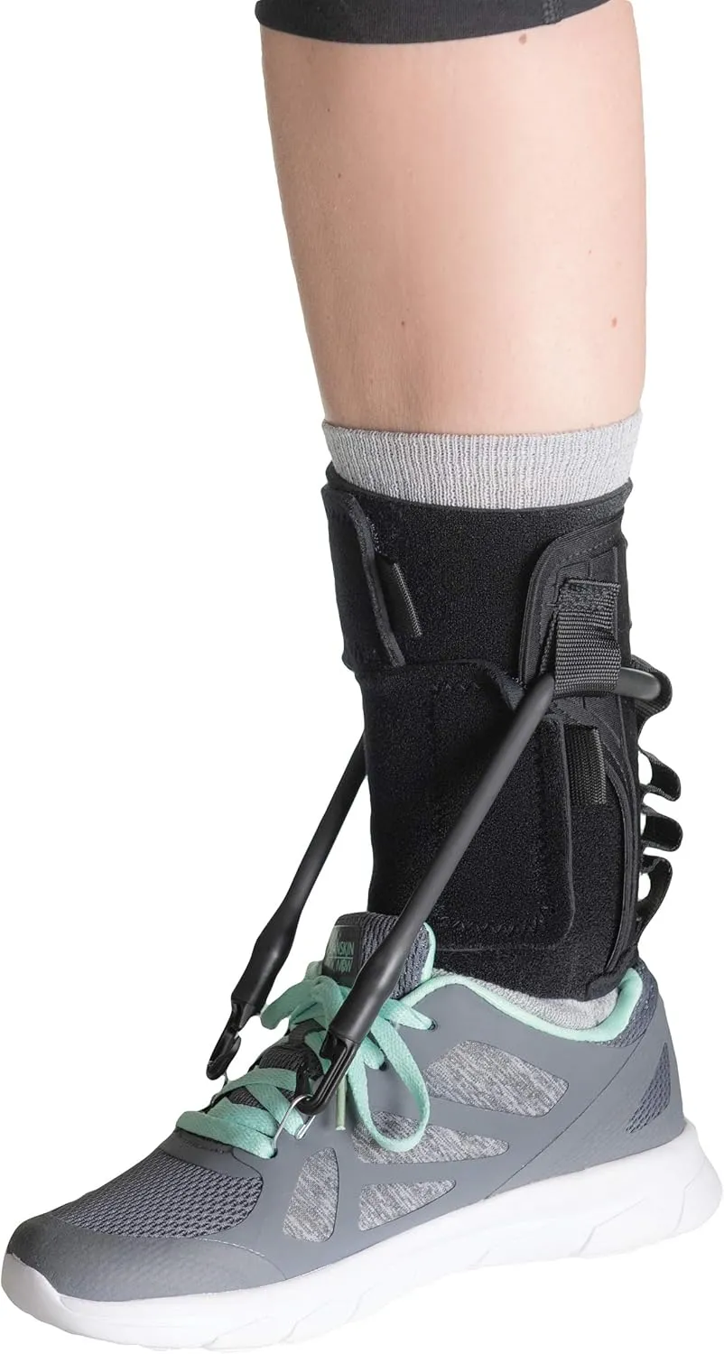 Core Products FootFlexor Foot Drop Brace for Walking, Soft Ankle Foot Orthosis for Men and Women - Medium/Large
