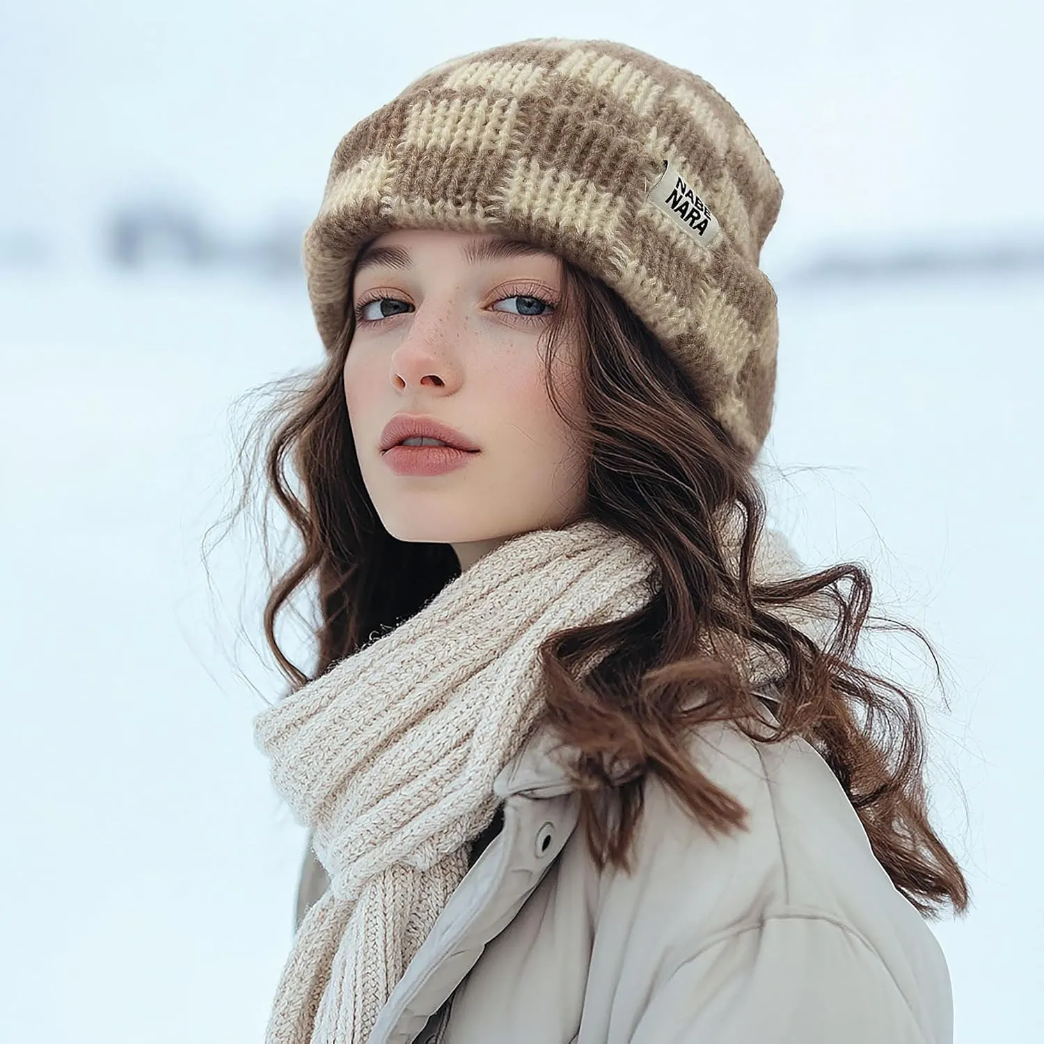 Croogo Beanie Men Slouchy Knit Skull Cap Warm Stocking Hats Women Winter Snow Ski Hat Cuffed Plaid Hat Toboggan Hats
