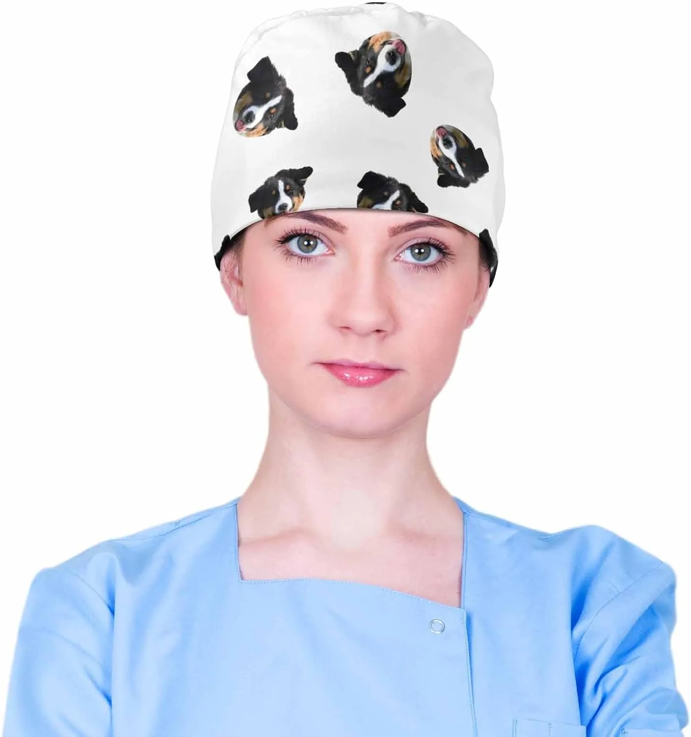 Custom Scrub Caps for Women Men Personalized Nurse Scrub Hat with Face Name Text Customized Photo Surgical Cap