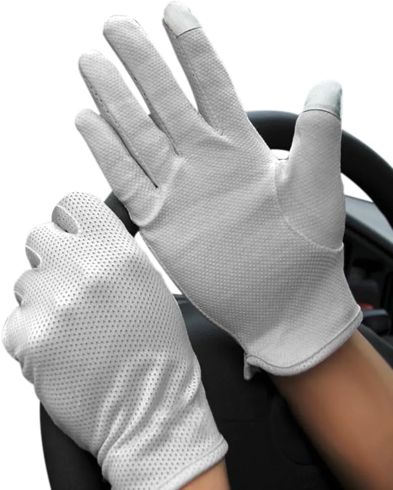 Driving Gloves for Men Women Cotton Non Slip Touchscreen UV Sun Protection Gloves for Cycling Motorcycle Camping