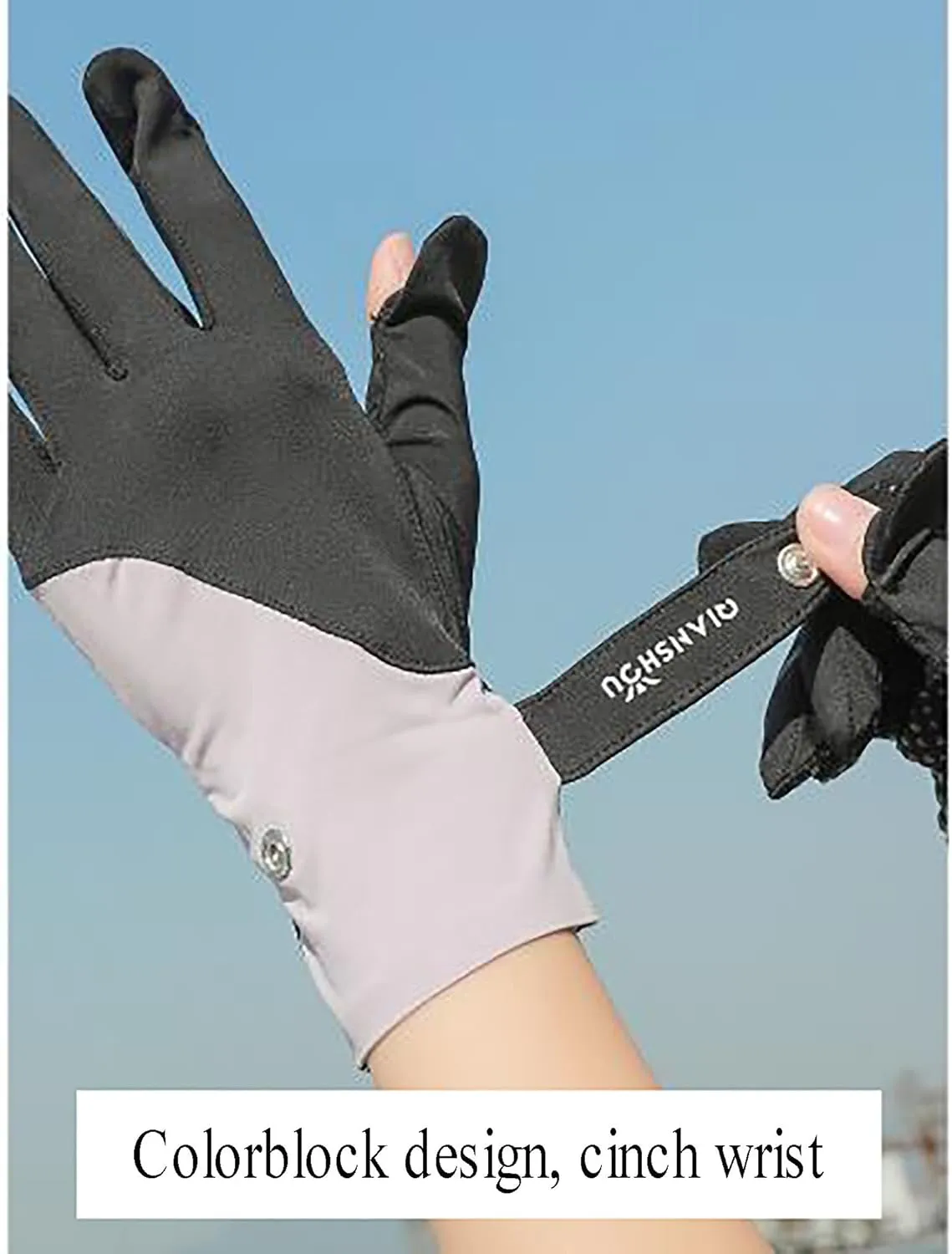 Driving Gloves Women UV Protection Summer UPF50  Ice Silk Running Gloves Non-Slip Full Finger Touchscreen Outdoor Cyling