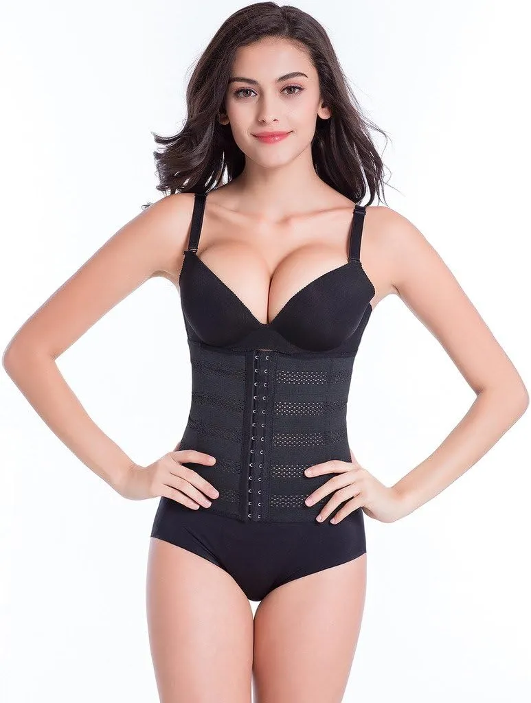 Everbellus Women's Breathable Elastic Corset Waist Trainer Cincher Belt Shapewear
