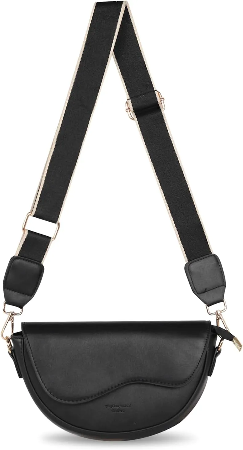 EXTREE crossbody Bags for Women,Trendy Shoulder Vegan Leather Handbags, Satchel Purse with Adjustable Wide Vintage Strap