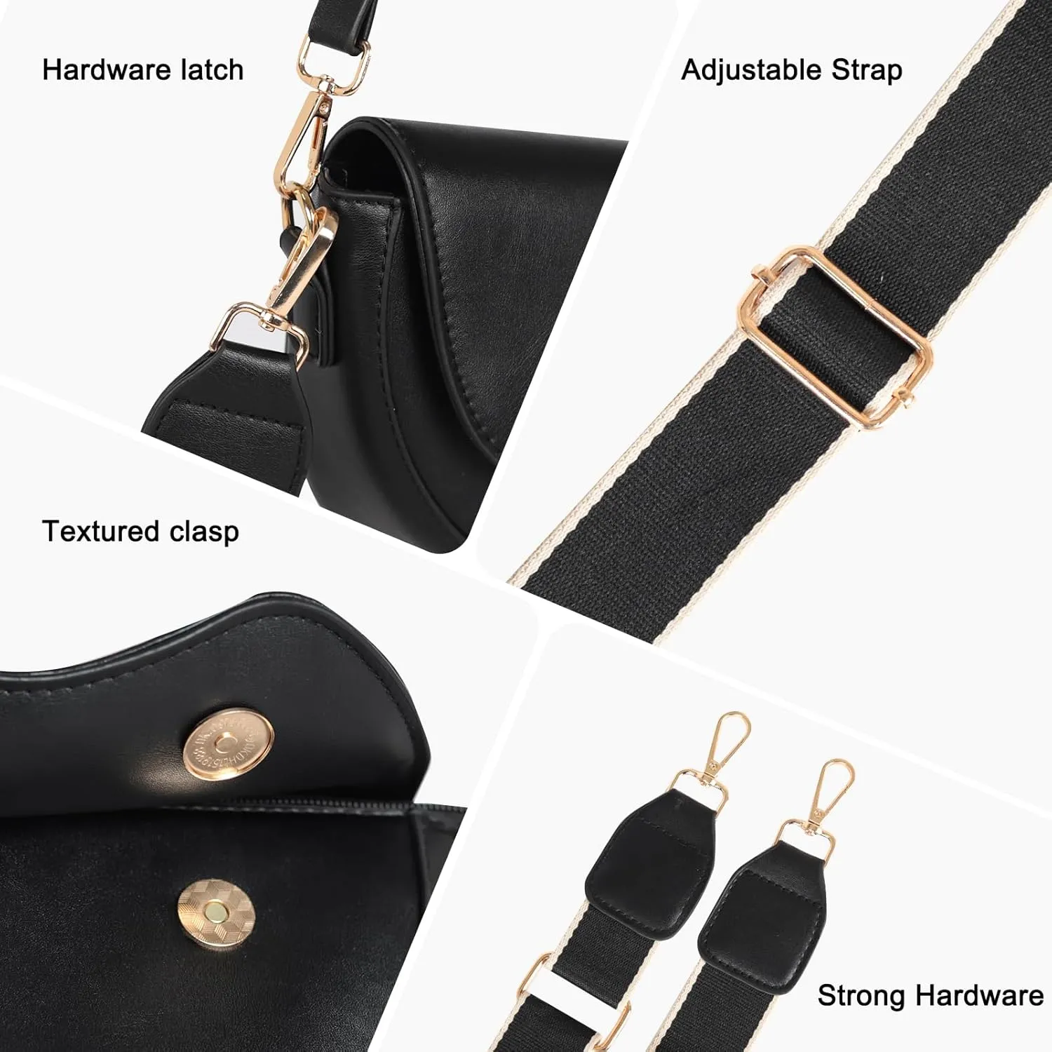 EXTREE crossbody Bags for Women,Trendy Shoulder Vegan Leather Handbags, Satchel Purse with Adjustable Wide Vintage Strap