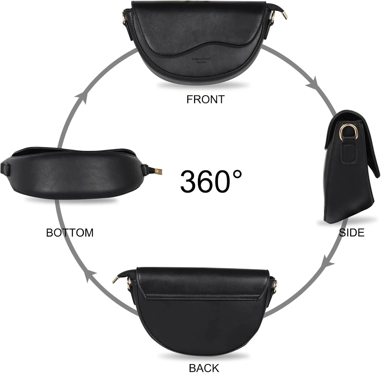 EXTREE crossbody Bags for Women,Trendy Shoulder Vegan Leather Handbags, Satchel Purse with Adjustable Wide Vintage Strap
