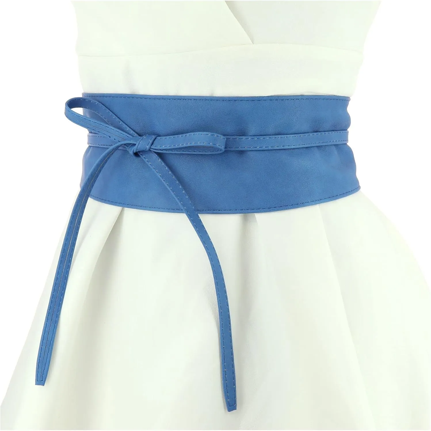 FASHIONGEN - Woman leatherette waisband Obi Belt, MICA
