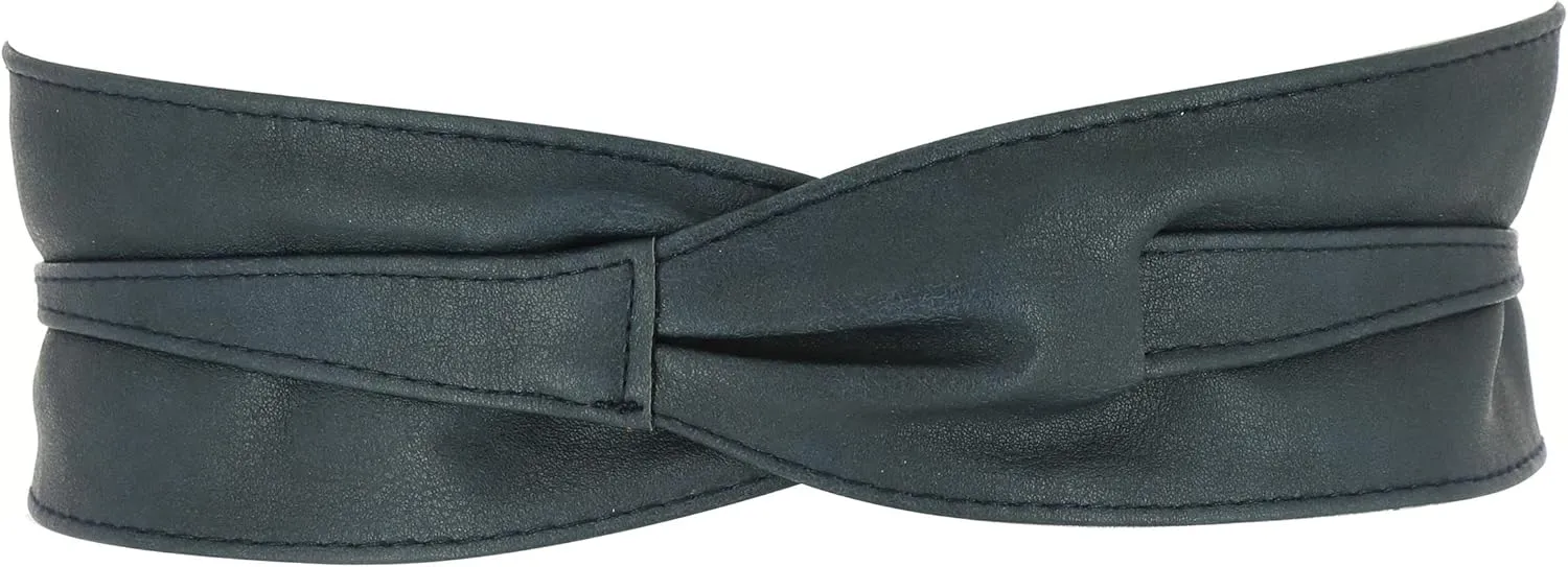 FASHIONGEN - Woman leatherette waisband Obi Belt, MICA