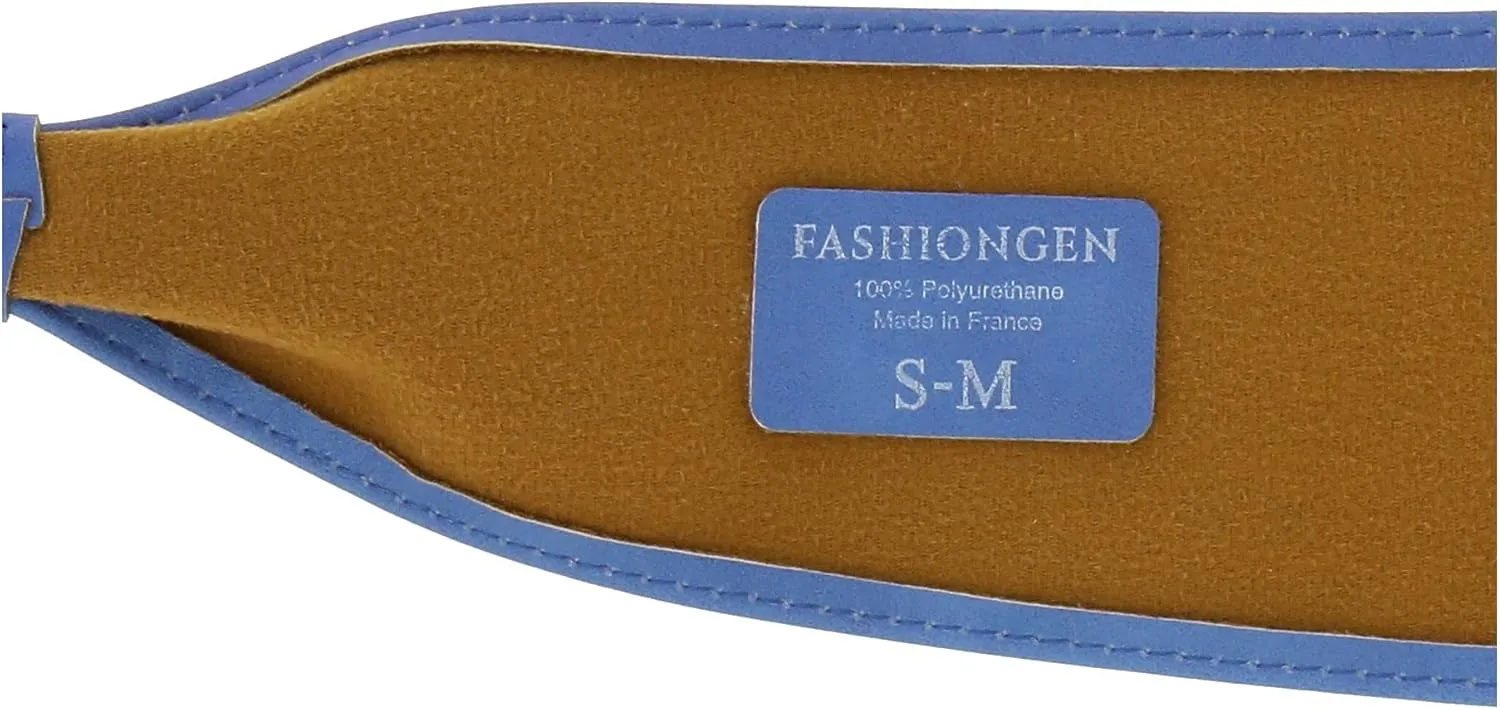 FASHIONGEN - Woman leatherette waisband Obi Belt, MICA