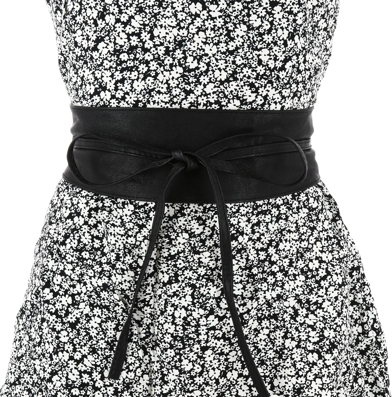 FASHIONGEN - Woman leatherette waisband Obi Belt, MICA
