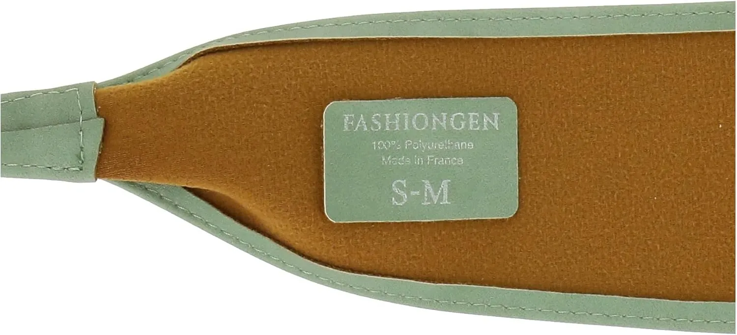 FASHIONGEN - Woman leatherette waisband Obi Belt, MICA