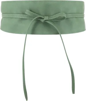 FASHIONGEN - Woman leatherette waisband Obi Belt, MICA