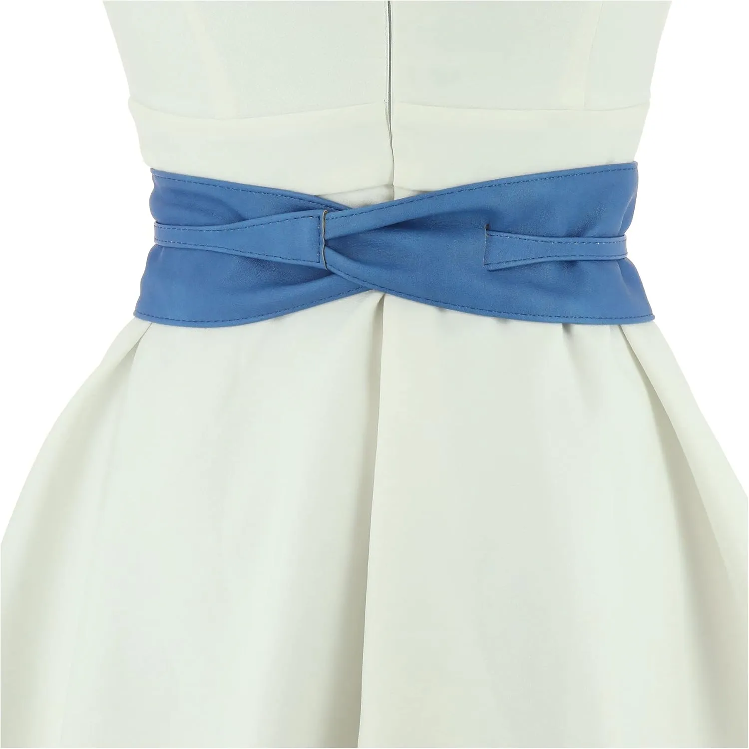 FASHIONGEN - Woman leatherette waisband Obi Belt, MICA