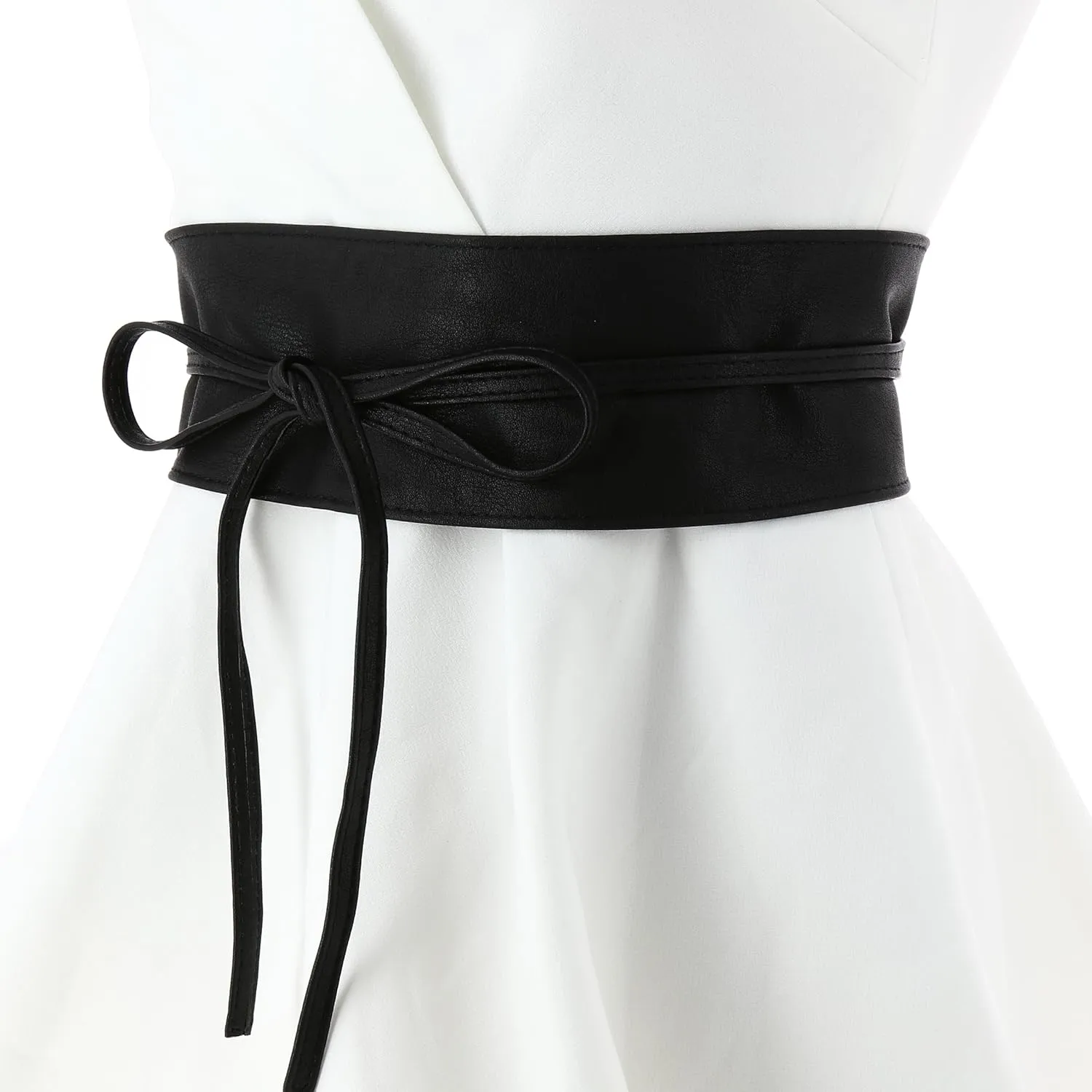 FASHIONGEN - Woman leatherette waisband Obi Belt, MICA
