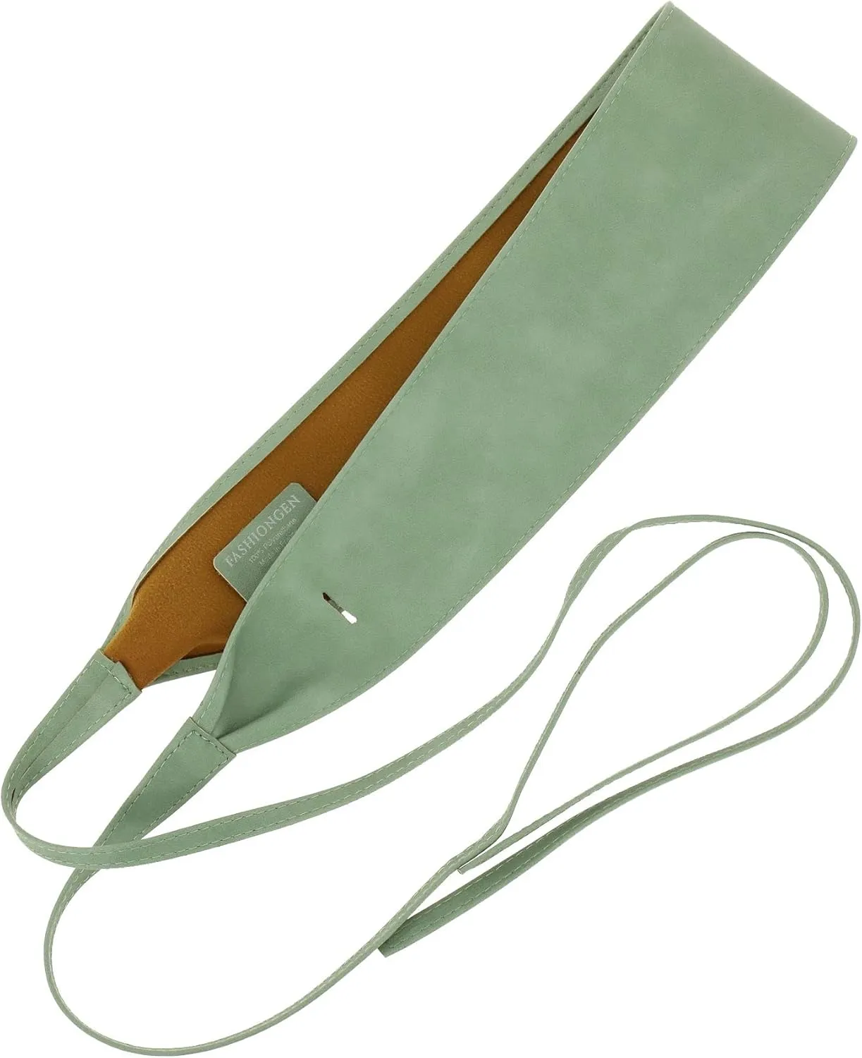 FASHIONGEN - Woman leatherette waisband Obi Belt, MICA