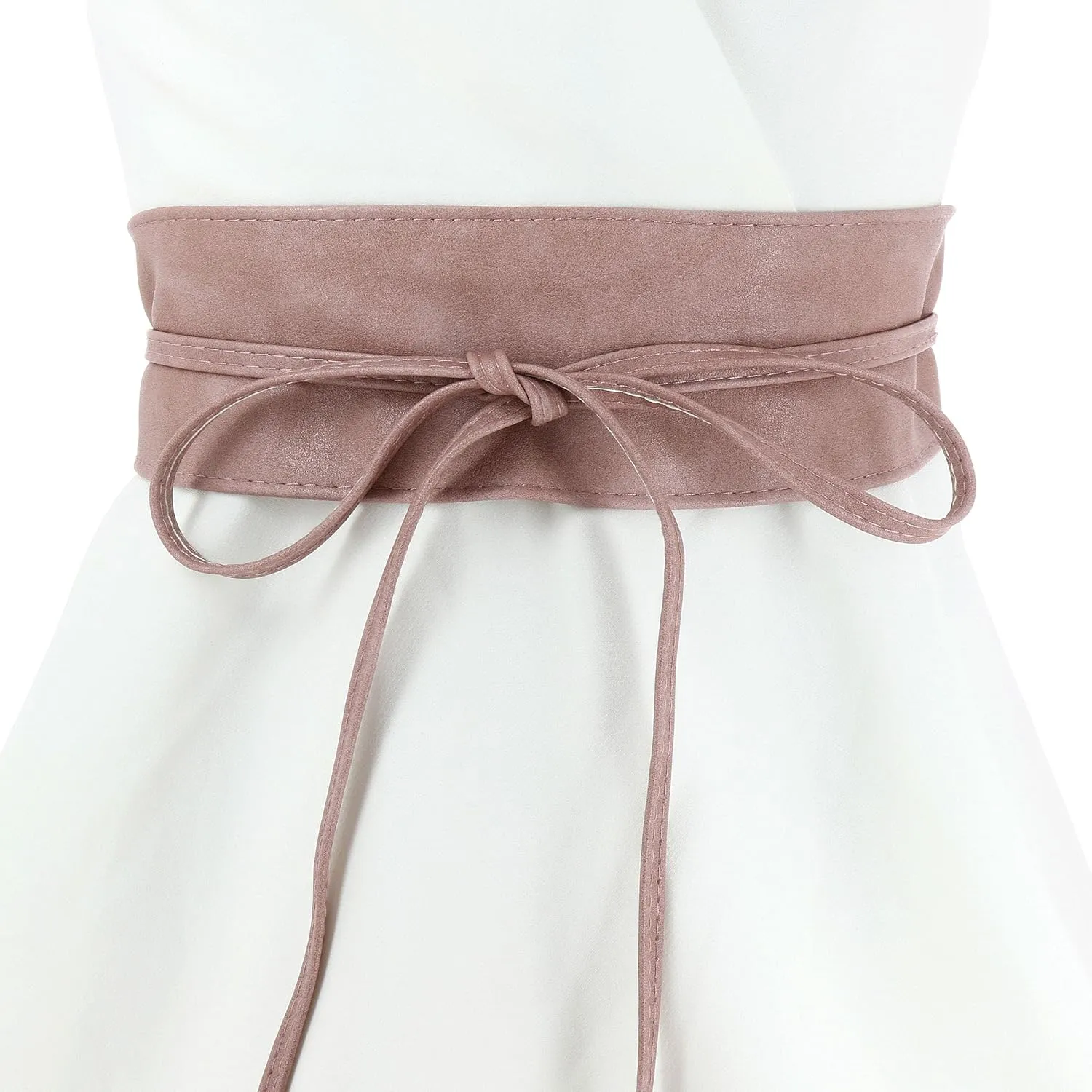 FASHIONGEN - Woman leatherette waisband Obi Belt, MICA