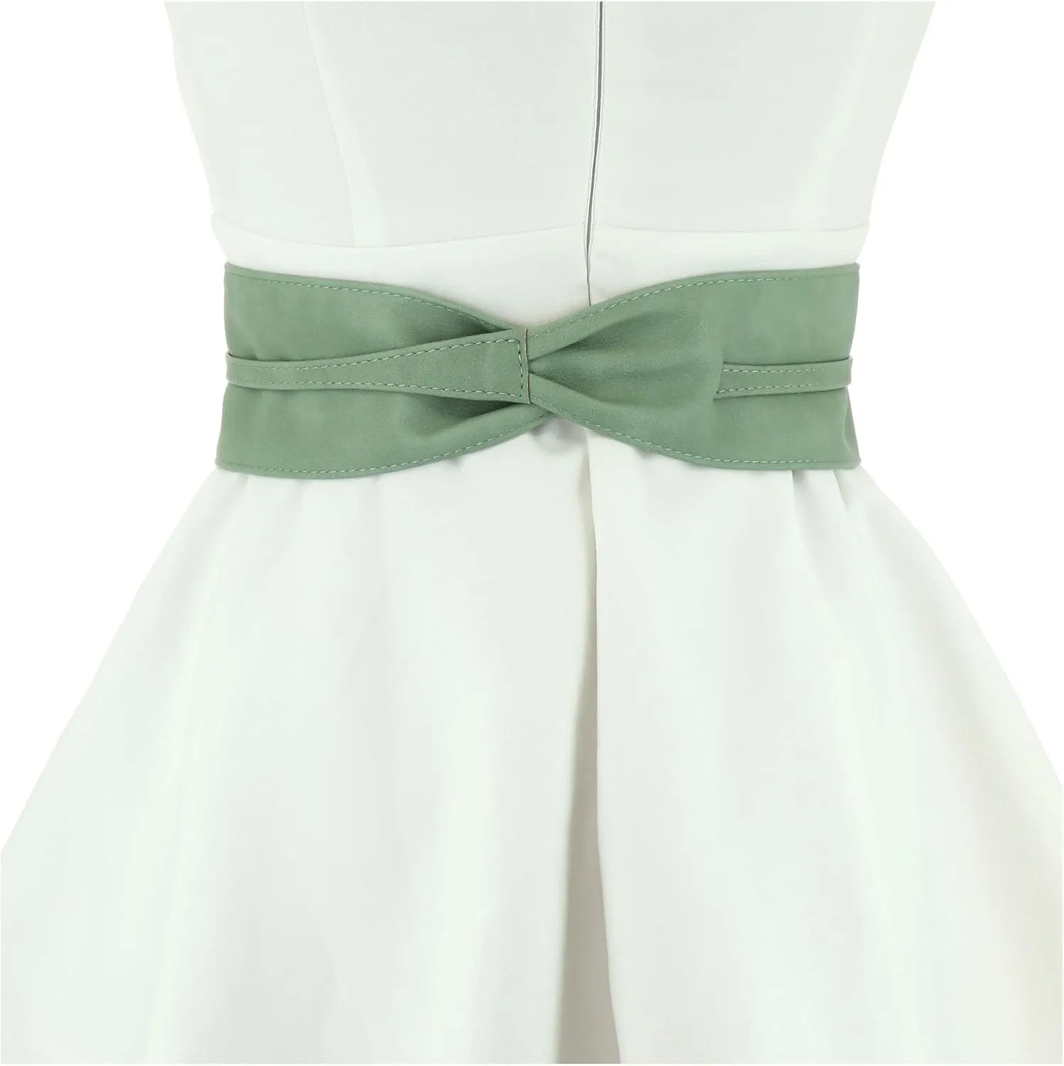 FASHIONGEN - Woman leatherette waisband Obi Belt, MICA