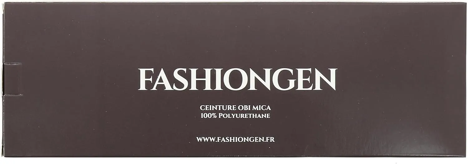 FASHIONGEN - Woman leatherette waisband Obi Belt, MICA