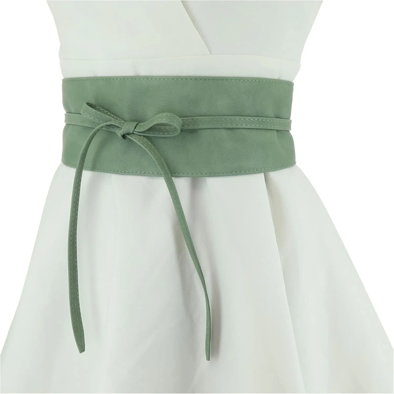 FASHIONGEN - Woman leatherette waisband Obi Belt, MICA