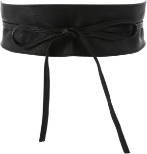 FASHIONGEN - Woman leatherette waisband Obi Belt, MICA