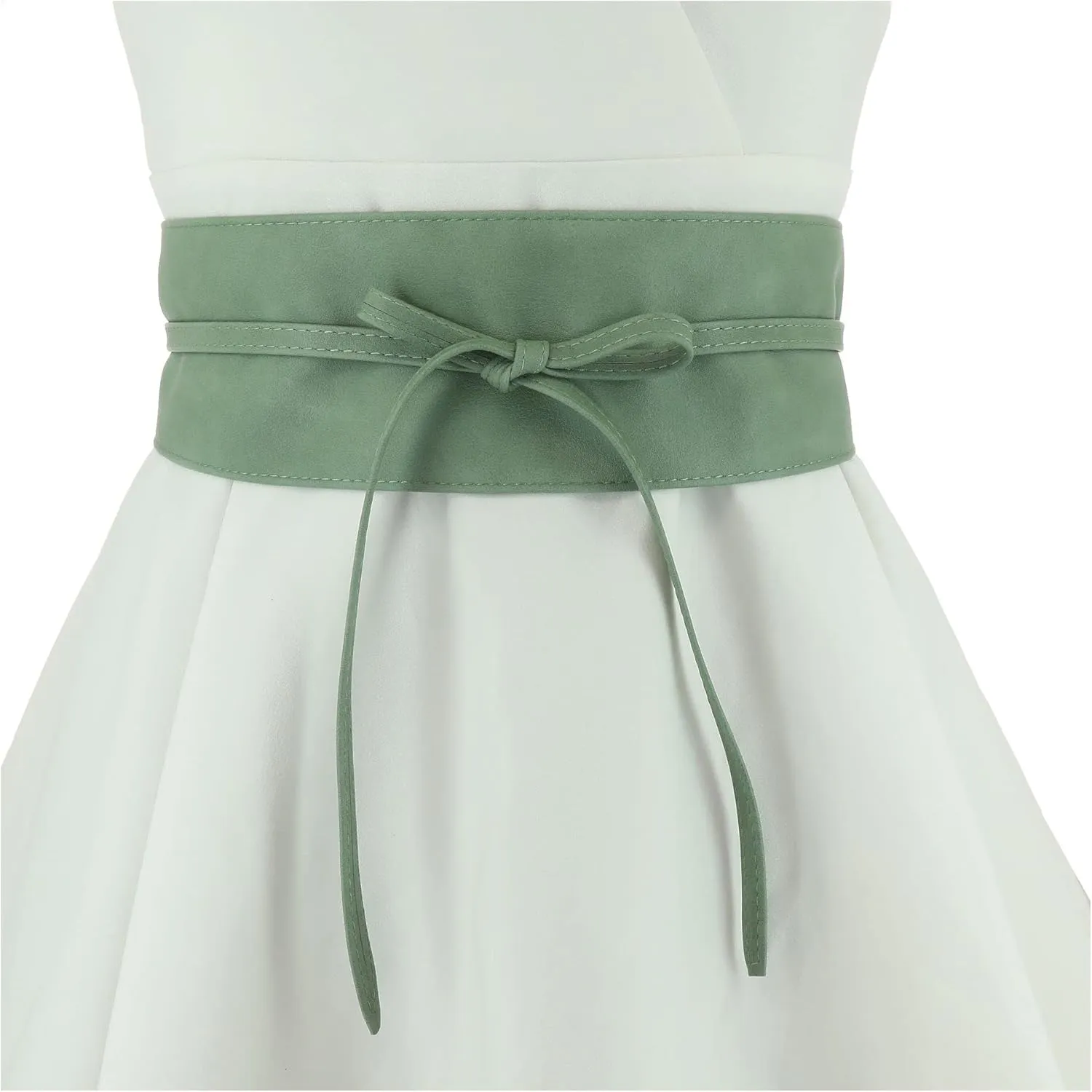 FASHIONGEN - Woman leatherette waisband Obi Belt, MICA