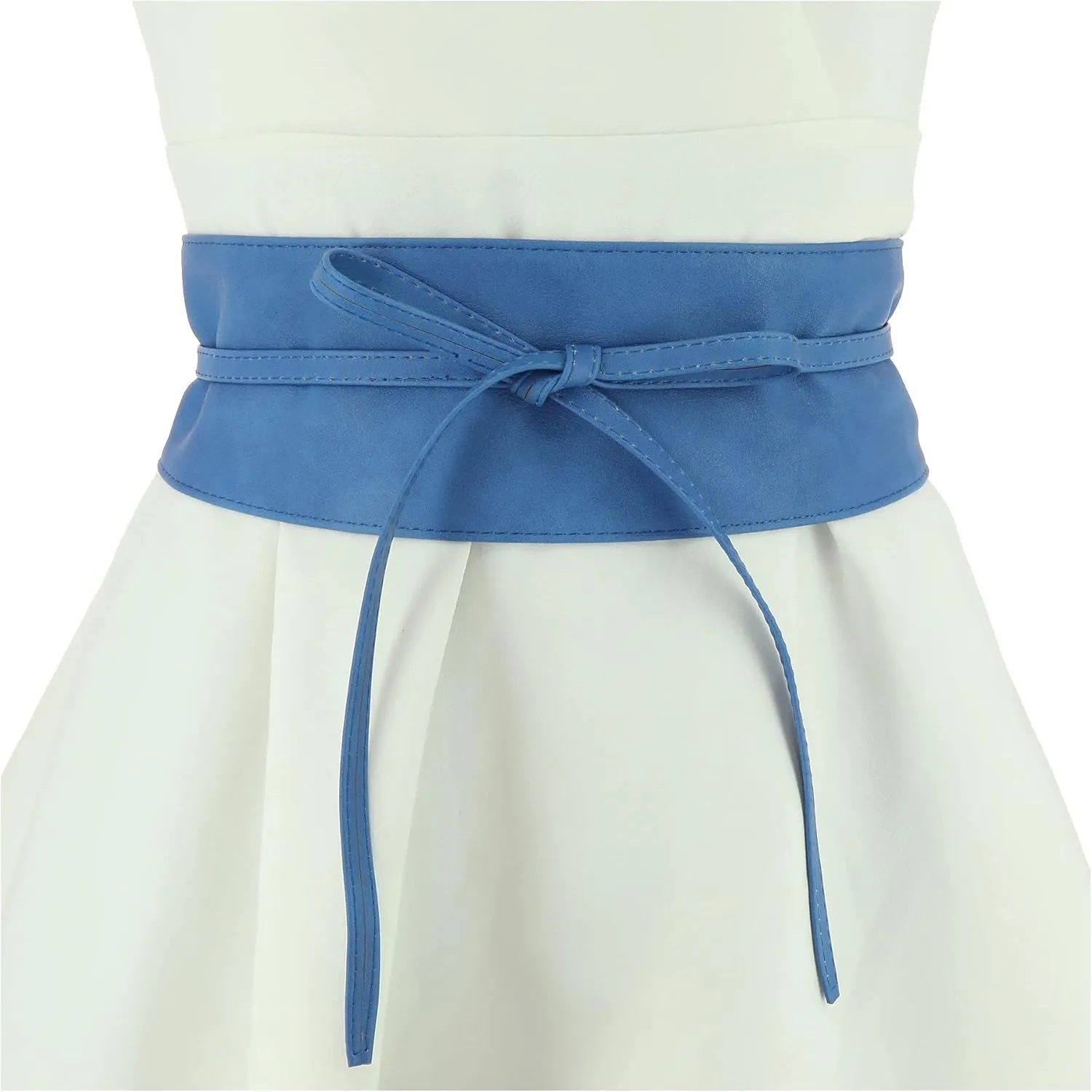 FASHIONGEN - Woman leatherette waisband Obi Belt, MICA