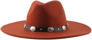 Fedora Hats For Women Panama Wide Brim 9.5CM Big Size Belt Casual Formal Men Caps Black Khaki Jazz Cap