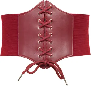 GRACE KARIN Womens Corset Belt Vintage Lace-up Cinch Elastic Waist Belt