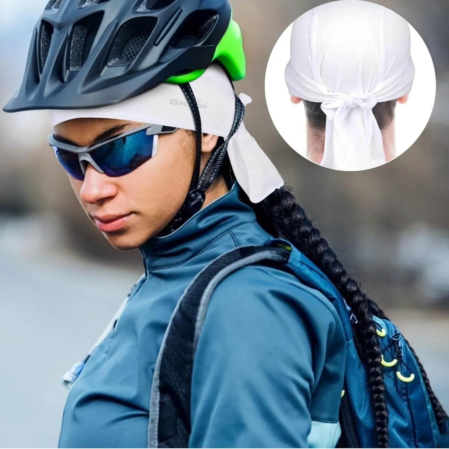 GXCROR Cooling Do Rags for Men Sports Bandanas Cap Skull Caps for Men Breathable Women Skull Cap Helmet Liner Cycling Hat Durags for Outdoor Activities